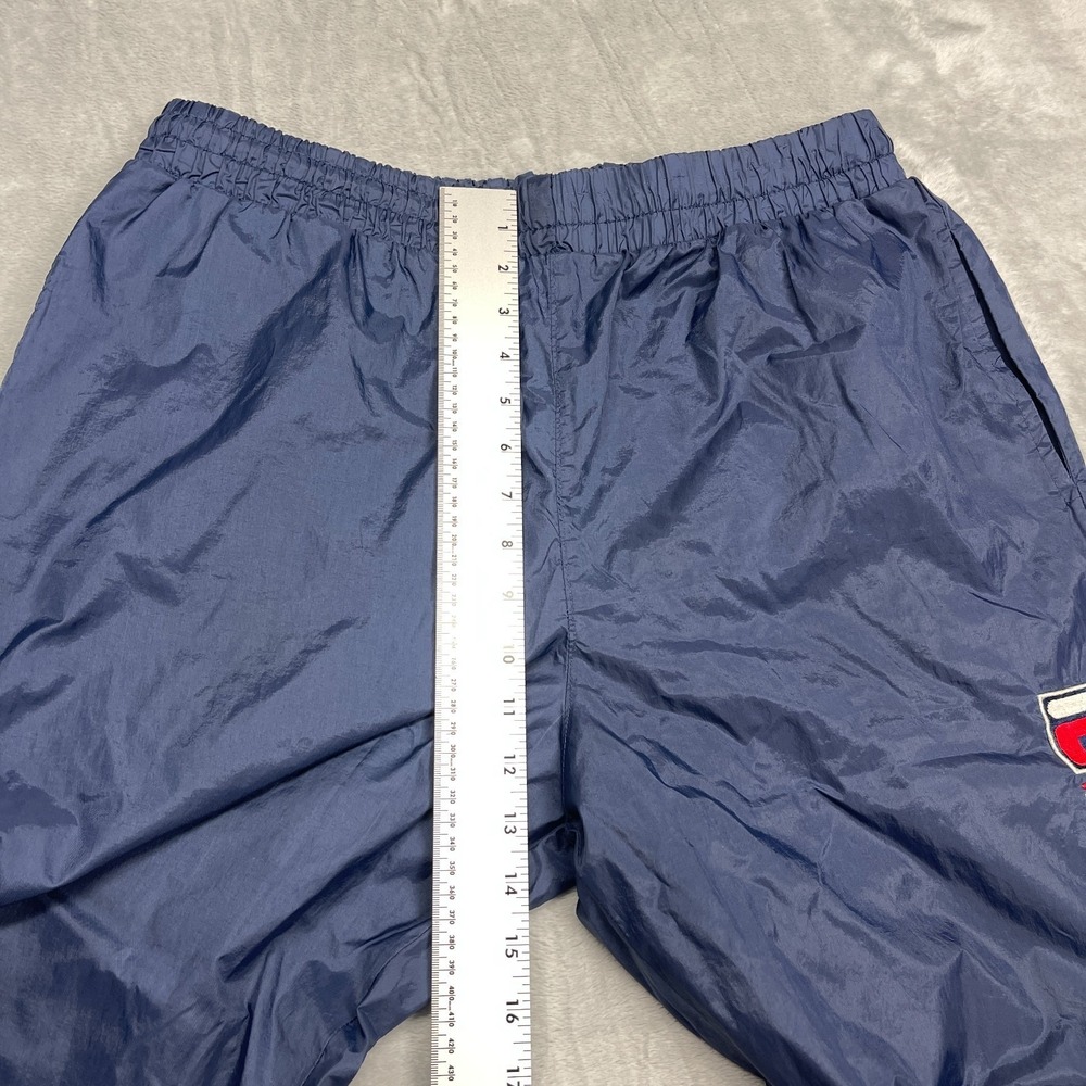 Vtg FILA Pants Men Medium Blue Zip Ankle Tapered Leg Elastic Waist Track Pull On - Picture 6 of 8